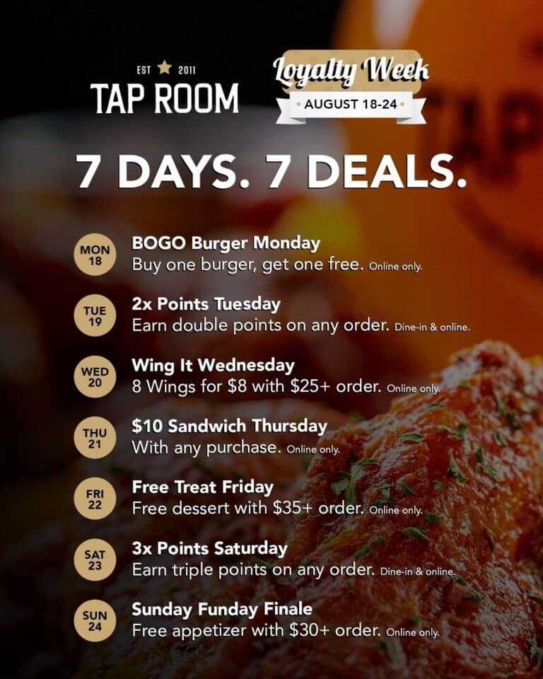 loyalty week list of deals